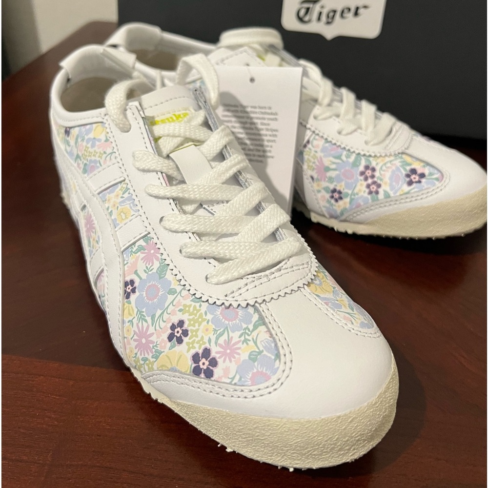 ONITSUKA TIGER MEXICO 66 Women's Floral Sneakers, White Multi/US7 (EUR38/UK4.5) - Picture 6 of 10